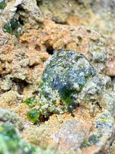 Load image into Gallery viewer, Gemmy Green Garnet on Matrix – Pakistan Collector Specimen