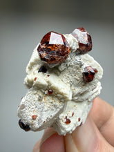 Load image into Gallery viewer, High-Grade Naturally Faceted Red Spessartine Garnet on Matrix — Skardu, Pakistan