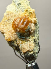 Load image into Gallery viewer, Hessonite Garnet Cluster on Matrix – Thumbnail Collector Specimen from Pakistan | High-Grade Orange-Red Garnet Crystals