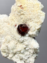 Load image into Gallery viewer, High-Grade Naturally Faceted Red Spessartine Garnet on Matrix — Skardu, Pakistan