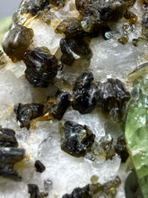 Load image into Gallery viewer, Electric Green Diopside on Quartz – Collector Mineral Specimen (Gilgit-Baltistan) Pakistan