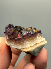 Load image into Gallery viewer, Premium Hematite-Phantom Deep Magenta Ametrine Cluster | Deccan Traps, India | Collector Mineral Specimen