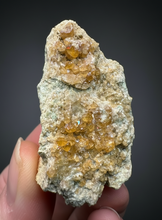 Load image into Gallery viewer, Hessonite Garnet Cluster on Matrix – Natural Collector Specimen from Pakistan | High-Grade Orange-Red Garnet Crystals