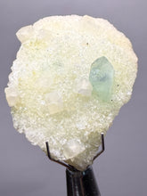 Load image into Gallery viewer, Luminous Mint Apophyllite with Glittering Druzy Sugar Quartz – India
