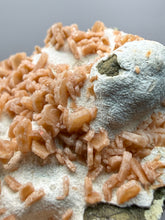 Load image into Gallery viewer, Peach Druzy Heulandite on Matrix – India | Rare Peach Crystal Mineral Specimen for Collectors & Display