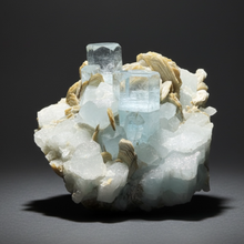 Load image into Gallery viewer, Premium Aquamarine with Mica on Matrix Collector Mineral Specimen – Nagar Valley, Pakistan