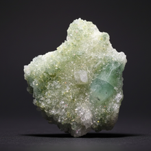 Load image into Gallery viewer, Luminous Mint Apophyllite with Glittering Druzy Sugar Quartz – India