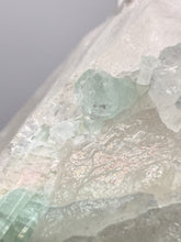 Load image into Gallery viewer, Blue Indicolite Tourmaline w Lepidolite on Quartz Matrix – Pegmatite Mineral Specimen from Pakistan