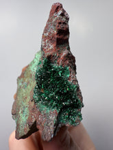 Load image into Gallery viewer, Brochantite Collector Mineral Specimen – Vivid Green Copper Crystals from Morocco