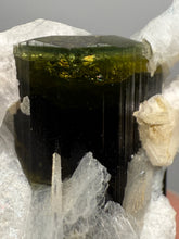 Load image into Gallery viewer, Green Cap Dark Green Stak Nala Tourmaline on Cleavelandite on Matrix – Haramosh Mountains, Pakistan