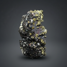 Load image into Gallery viewer, 6.1” New Find: Huanzala Mine Peru Sphalerite + Chalcopyrite + Apatite + Calcite + Quartz | Collector Display Specimen