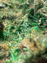 Load image into Gallery viewer, Brochantite Collector Mineral Specimen – Vivid Green Copper Crystals from Morocco