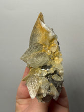 Load image into Gallery viewer, Isometric Fluorite & Scalenohedral Calcite Specimen | Pakistan Mineral Collector Display Piece