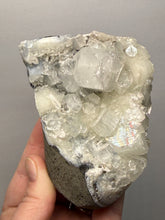 Load image into Gallery viewer, Druzy Chalcedony with Druzy Clear Apophyllite | Maharashtra, India