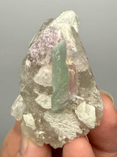 Load image into Gallery viewer, Pink Morganite, Mint Green Tourmaline, Purple Lepidolite in Shiny Quartz – Pegmatite Mineral Specimen from Pakistan