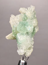 Load image into Gallery viewer, Luminous Mint Apophyllite with Glittering Druzy Sugar Quartz – India