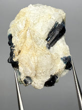 Load image into Gallery viewer, Blue Indicolite & Mint Green Tourmaline on Matrix – Pegmatite Mineral Specimen from Pakistan