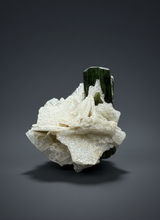 Load image into Gallery viewer, Green Cap Stak Nala Tourmaline with Cleavelandite – Haramosh Mountains, Pakistan | Thumbnail Specimen