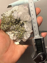 Load image into Gallery viewer, 3.3” New Find: Huanzala Mine Peru Sphalerite + Chalcopyrite + Apatite + Calcite + Quartz | Collector Display Specimen