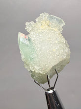 Load image into Gallery viewer, Luminous Mint Apophyllite with Glittering Druzy Sugar Quartz – India