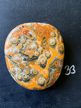 Load image into Gallery viewer, Bumblebee Jasper Agate Palm Stone from West Java, Indonesia • AAA High Grade