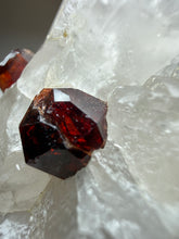 Load image into Gallery viewer, High-Grade Naturally Faceted Red Spessartine Garnet on Matrix — Skardu, Pakistan