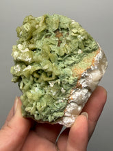 Load image into Gallery viewer, High-Grade Green Heulandite on Peach Stilbite Crystal Cluster | Deccan Traps, Maharashtra, India | Collector Mineral Specimen