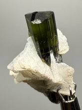 Load image into Gallery viewer, Dark Green Stak Nala Tourmaline and Cleavelandite – Haramosh Mountains, Pakistan | Thumbnail Specimen