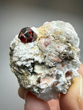 Load image into Gallery viewer, High-Grade Naturally Faceted Red Spessartine Garnet on Matrix — Skardu, Pakistan