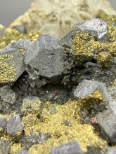 Load image into Gallery viewer, Moroccan Galena with Druzy Pyrite on Quartz | Collector Display Specimen