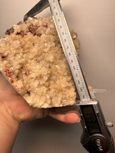 Load image into Gallery viewer, Shiny Peach Stilbite on Druzy Red Heulandite – High-Grade Collector Mineral Specimen from India