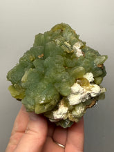 Load image into Gallery viewer, High-Grade Green Heulandite on Peach Stilbite Crystal Cluster | Deccan Traps, Maharashtra, India | Collector Mineral Specimen