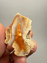 Load image into Gallery viewer, High-Grade Indonesian Sumatra Agate Pair – Vibrant Banded Chalcedony with Rich Color Zoning | Ethical Lapidary & Collector Display Specimens