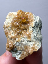 Load image into Gallery viewer, Hessonite Garnet Cluster on Matrix – Natural Collector Specimen from Pakistan | High-Grade Orange-Red Garnet Crystals