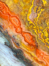 Load image into Gallery viewer, Pink Yellow Red Moroccan Agate | High Atlas Mountains •UNPOLISHED LAPIDARY SLAB