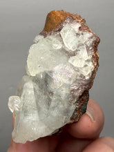 Load image into Gallery viewer, Lustrous Apophyllite over Red Heulandite (Zeolite Pocket) — Deccan Traps, Maharashtra, India