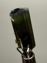 Load image into Gallery viewer, Blue Cap Dark Green Stak Nala Tourmaline with Cleavelandite – Haramosh Mountains, Pakistan | Thumbnail Specimen