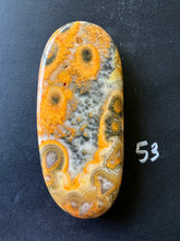 Load image into Gallery viewer, Bumblebee Jasper Agate Palm Stone from West Java, Indonesia • AAA High Grade