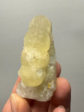 Load image into Gallery viewer, Rare Botryoidal Yellow Fluorite on Quartz Matrix Collector Mineral Specimen – Maharashtra, India