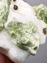 Load image into Gallery viewer, Electric Green Diopside on Quartz – Collector Mineral Specimen (Gilgit-Baltistan) Pakistan
