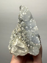 Load image into Gallery viewer, Druzy Chalcedony Stalactite with Druzy Clear Apophyllite & Optical Calcite | Maharashtra, India
