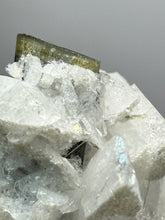 Load image into Gallery viewer, Dark Green Cap Stak Nala Tourmaline with Cleavelandite Matrix – Haramosh Mountains, Pakistan