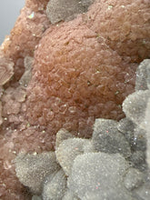 Load image into Gallery viewer, Rare Botryoidal Orange Fluorite on Druzy Quartz Matrix
Collector Mineral Specimen — Maharashtra, India