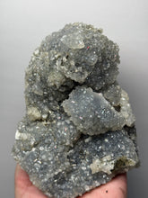 Load image into Gallery viewer, BIG Druzy Chalcedony Stalactite with Druzy Clear Apophyllite | Maharashtra, India