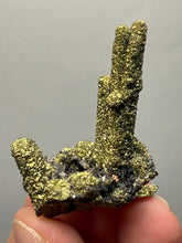 Load image into Gallery viewer, Chalcopyrite Botryoidal Stalactites on Calcite – Cabinet Specimen | Tongshankou Mine, Edong, Daye, Huangshi Prefecture, Hubei Province, China