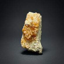 Load image into Gallery viewer, Hessonite Garnet Cluster on Matrix – Natural Collector Specimen from Pakistan | High-Grade Orange-Red Garnet Crystals