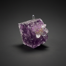 Load image into Gallery viewer, Rhodochrosite + Quartz on Purple Isometric Fluorite (Thumbnail Specimen) | Wutong Mine, China