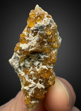 Load image into Gallery viewer, Hessonite Garnet Cluster on Matrix – Natural Collector Specimen from Pakistan | High-Grade Orange-Red Garnet Crystals