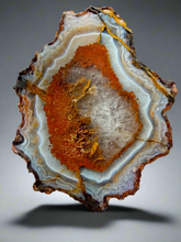 Load image into Gallery viewer, Rare Moroccan Orange Plume Agate Collected by Indigenous Nomads | Ancient Beauty from the Sahara