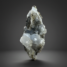 Load image into Gallery viewer, Druzy Chalcedony Stalactite with Druzy Clear Apophyllite | Maharashtra, India